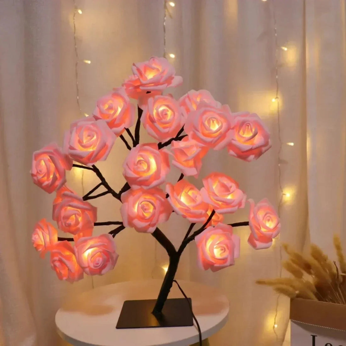 Verthara Rose Flower Tree Table Lamp