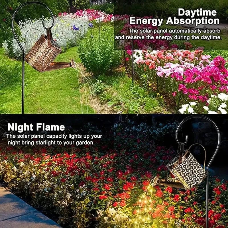 Verthara Rustic Iron Solar Kettle Lamp