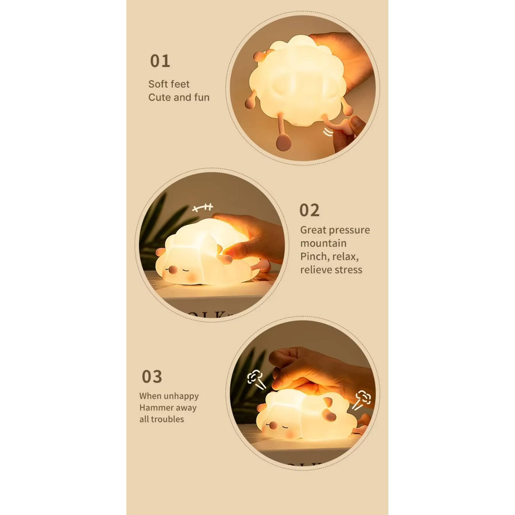 Verthara Silicone LED Night Light Animal Shape