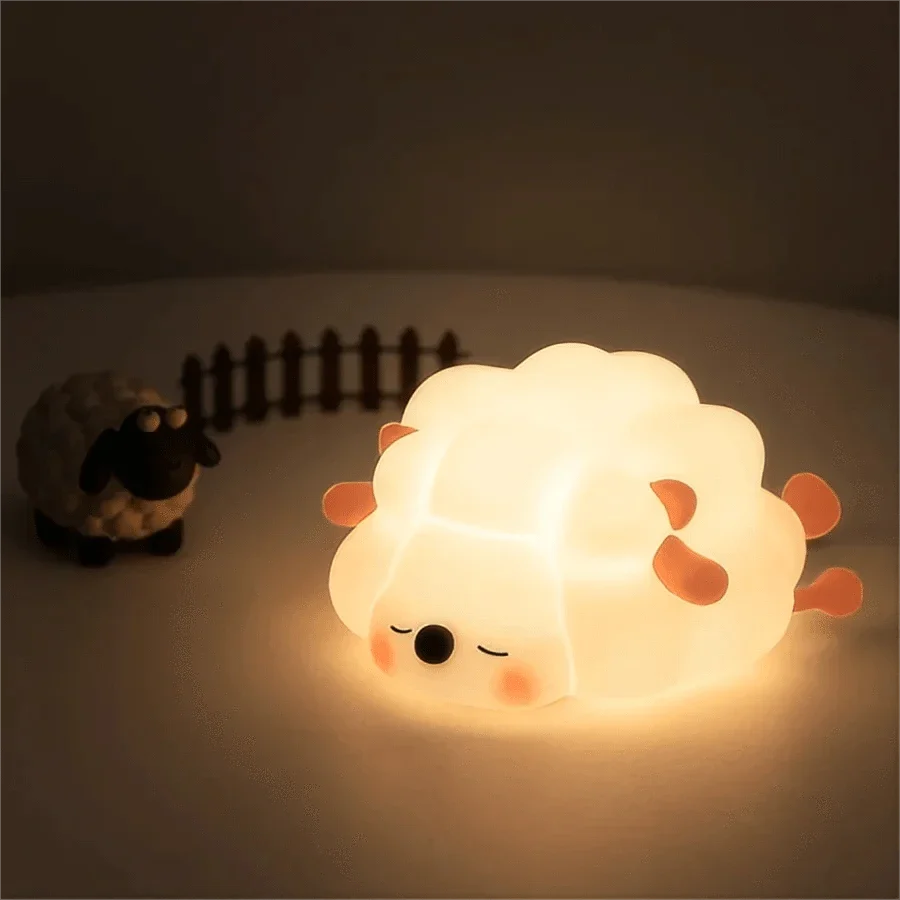 Verthara Silicone LED Night Light Animal Shape Pink sheep Lamp