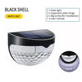 Verthara Solar Fence Light - 6 LED - Auto On/Off with Light Sensor Black-white light