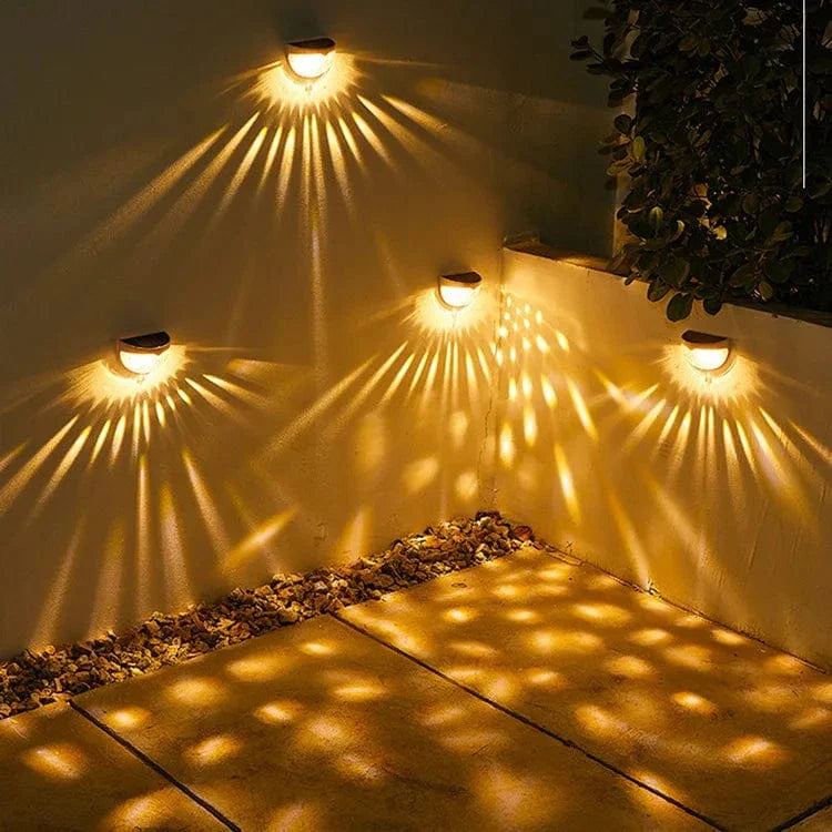 Verthara Solar Fence Light - 6 LED - Auto On/Off with Light Sensor