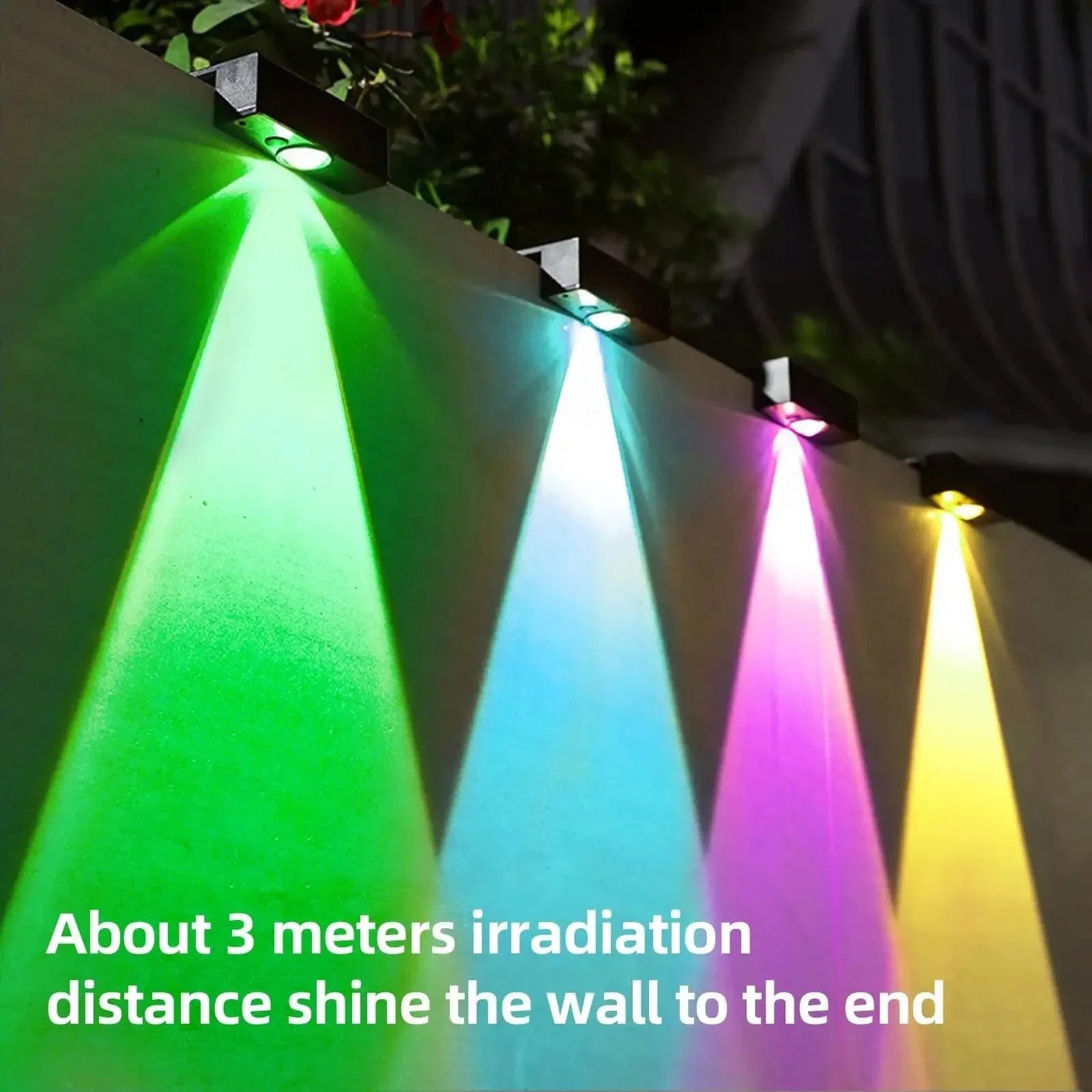 Verthara Solar Fence Lights, LED Bright Lens