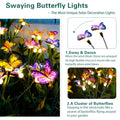 Verthara Solar Garden Light With 8 Modes – Outdoor Decorative Lamp - Durable - Weather Resistant - Unique Butterfly Design