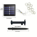Verthara Solar LED Curtain Light - Copper Wire String Lights
