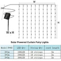 Verthara Solar LED Curtain Light - Copper Wire String Lights