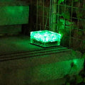 Verthara Solar LED Garden Brick Light – Waterproof – Rechargeable – Outdoor Lighting - Decorative Colour Options - Soft Ambient Illumination Green