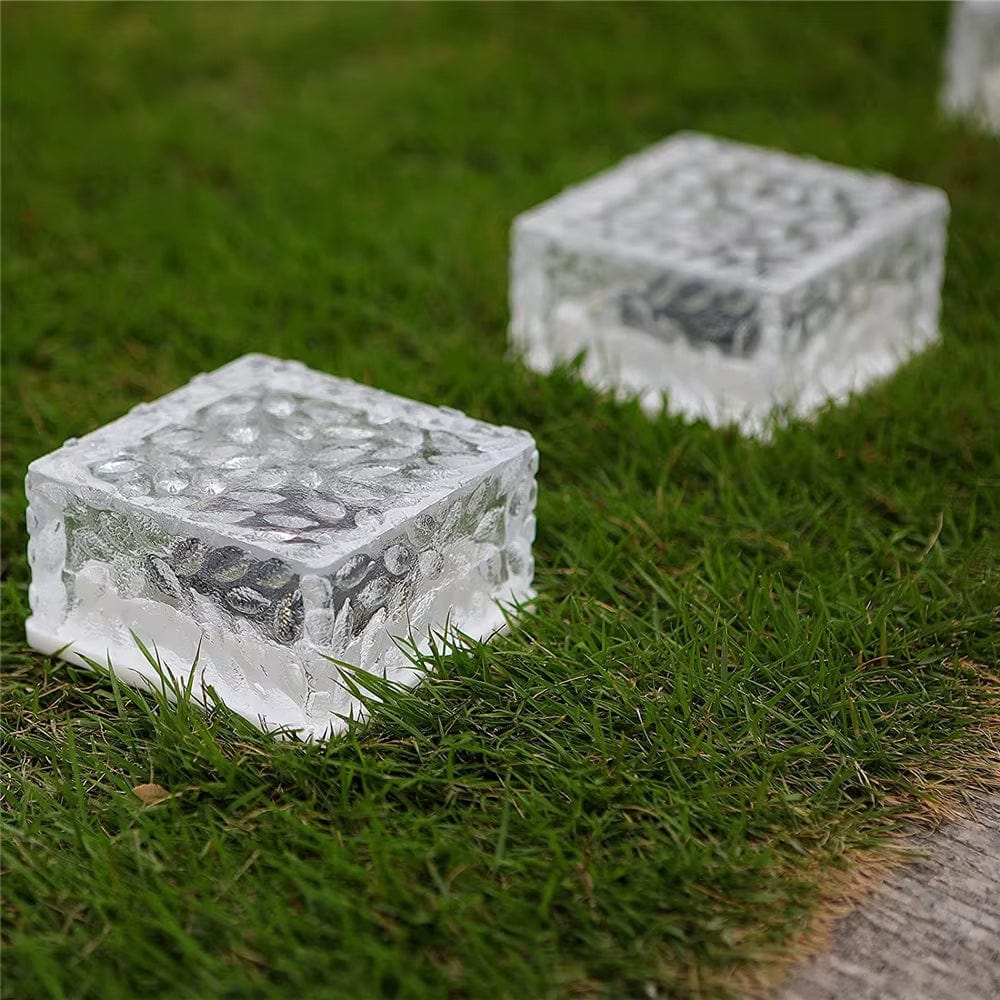 Verthara Solar LED Garden Brick Light – Waterproof – Rechargeable – Outdoor Lighting - Decorative Colour Options - Soft Ambient Illumination