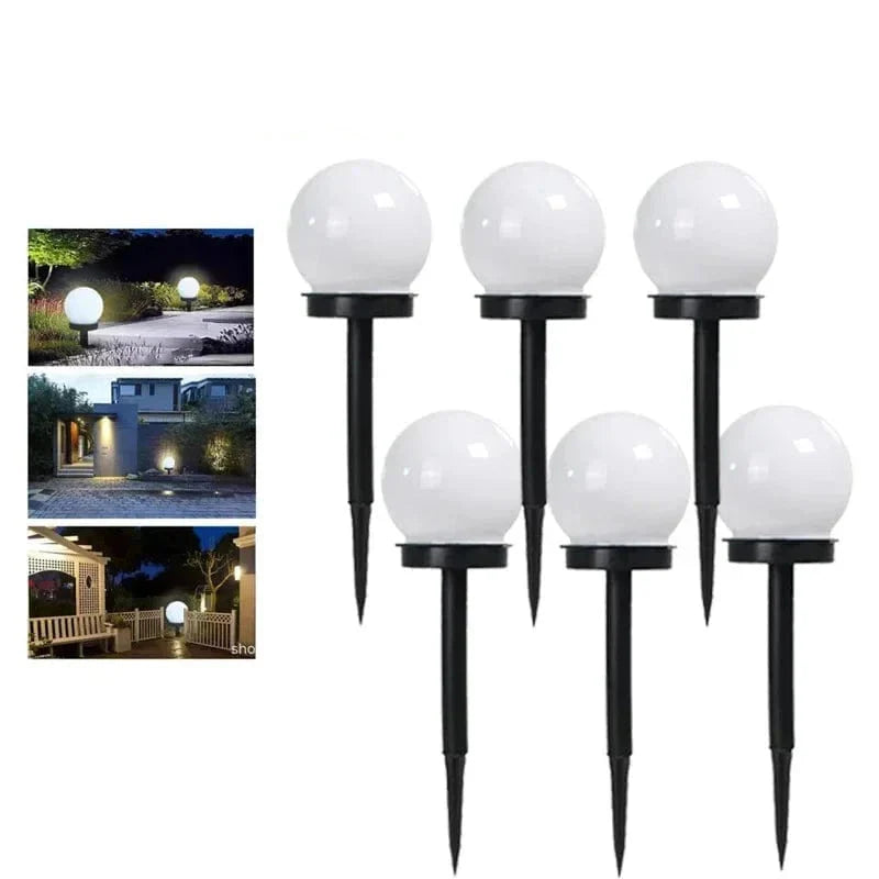 Verthara Solar LED Garden Light With Ground Plug – Waterproof - Modern Design - Automatic Light Control - 7 Colour Options - Eco-Friendly 6 Pcs