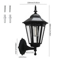 Verthara Solar LED Pathway Lights - Retro Design - Intelligent Light Control - Waterproof - Easy Installation - Two-Colour Options Black