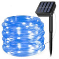 Verthara Solar LED Rope Light – Waterproof – 300 LEDs – 8 Lighting Modes – Outdoor Christmas Lights – Warm White/Colourful Options Blue Light / 22M200Leds