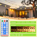 Verthara Solar LED String Lights – 20m - G40 Bulbs - Waterproof - Dimmable - USB & Solar Charging - 8 Lighting Modes - Ideal For Outdoor Decoration Default