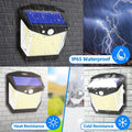 Verthara Solar LED Wall Light With Motion Sensor – Waterproof - 270° Wide Angle - Outdoor Security Lighting - 248 LEDs - 3 Modes