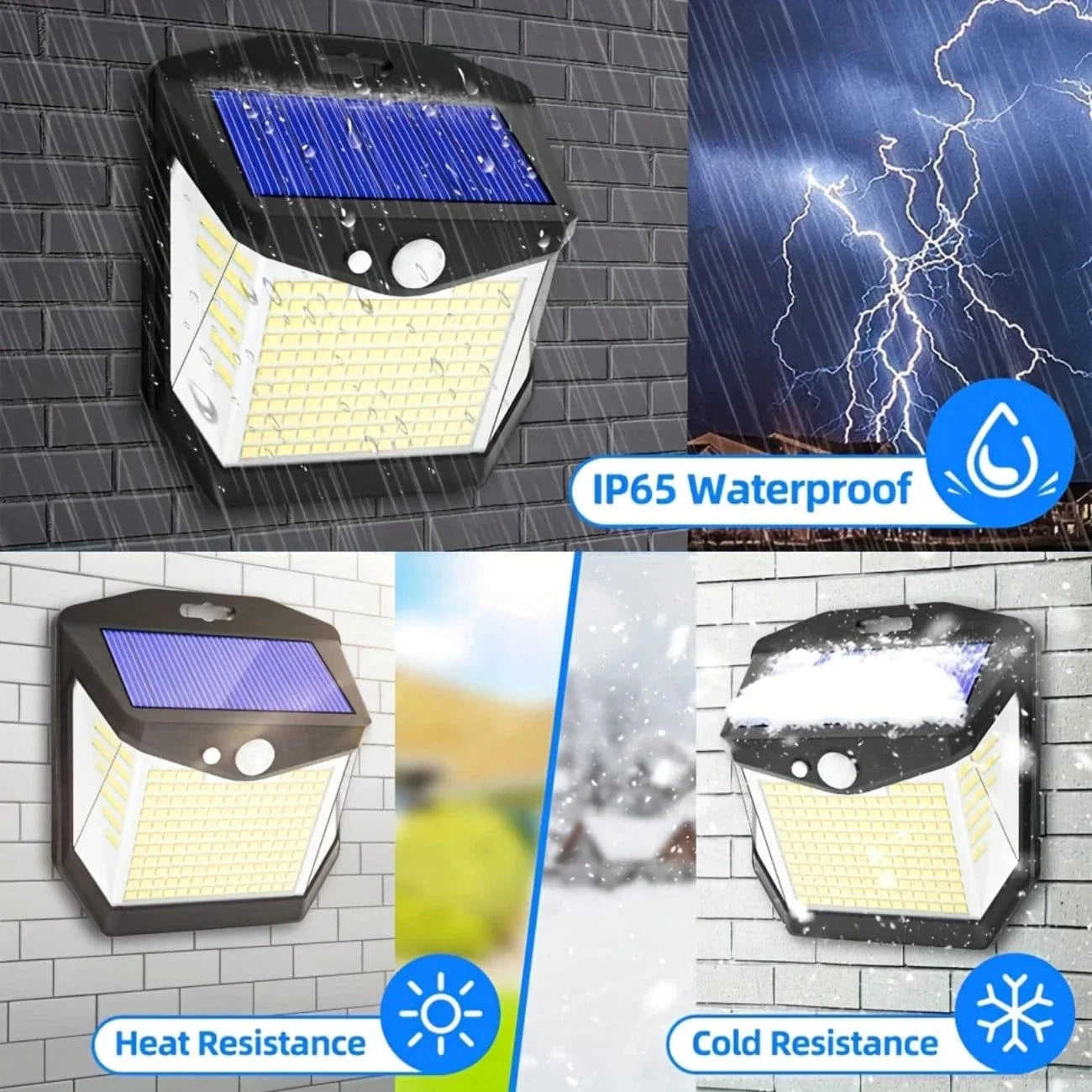 Verthara Solar LED Wall Light With Motion Sensor – Waterproof - 270° Wide Angle - Outdoor Security Lighting - 248 LEDs - 3 Modes