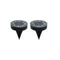 Verthara Solar Powered LED Ground Lights – In-Ground Installation – Waterproof - Durable ABS - Automatic Dusk to Dawn - Ideal for Garden and Pathway white light / 2