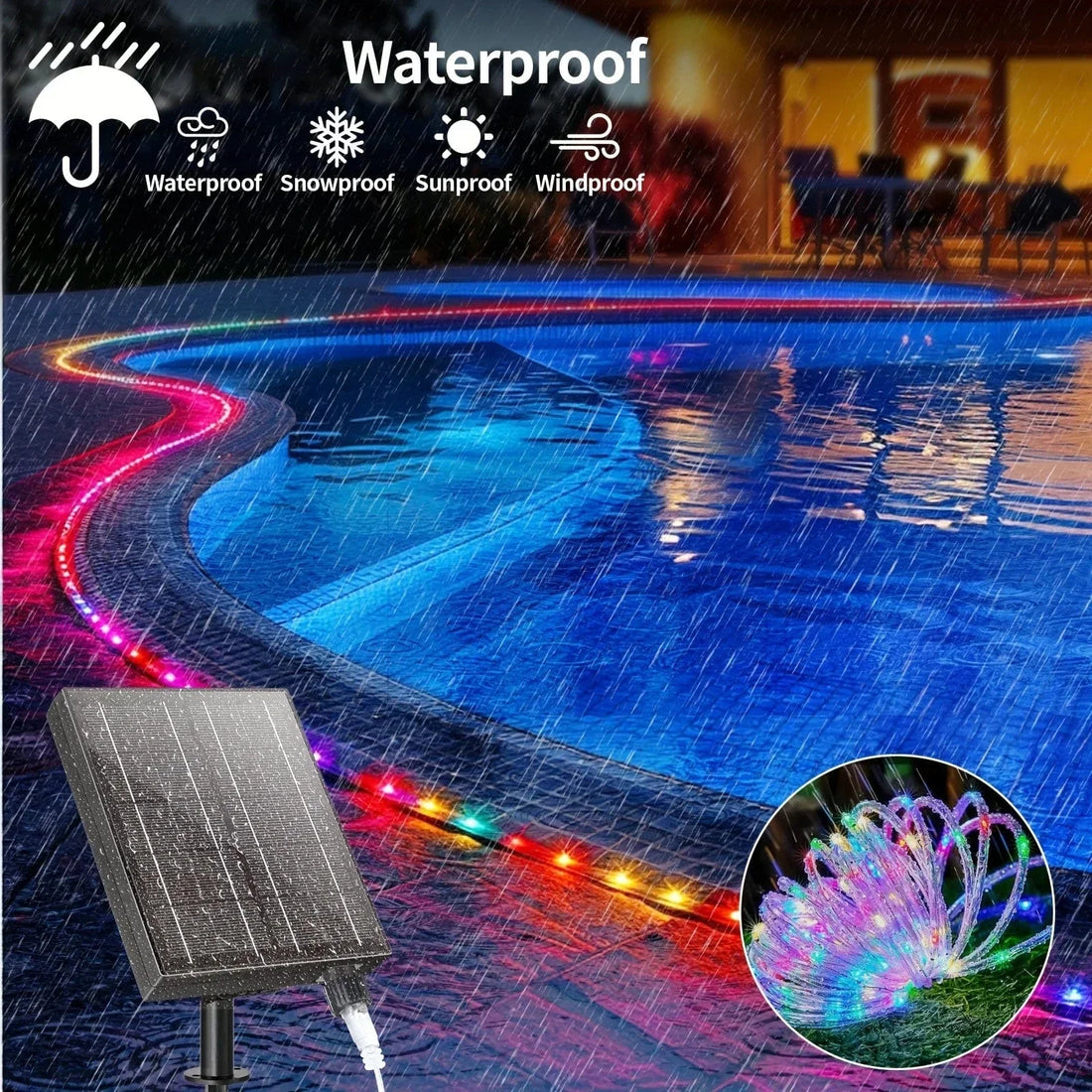 Verthara Solar Powered Rope Light