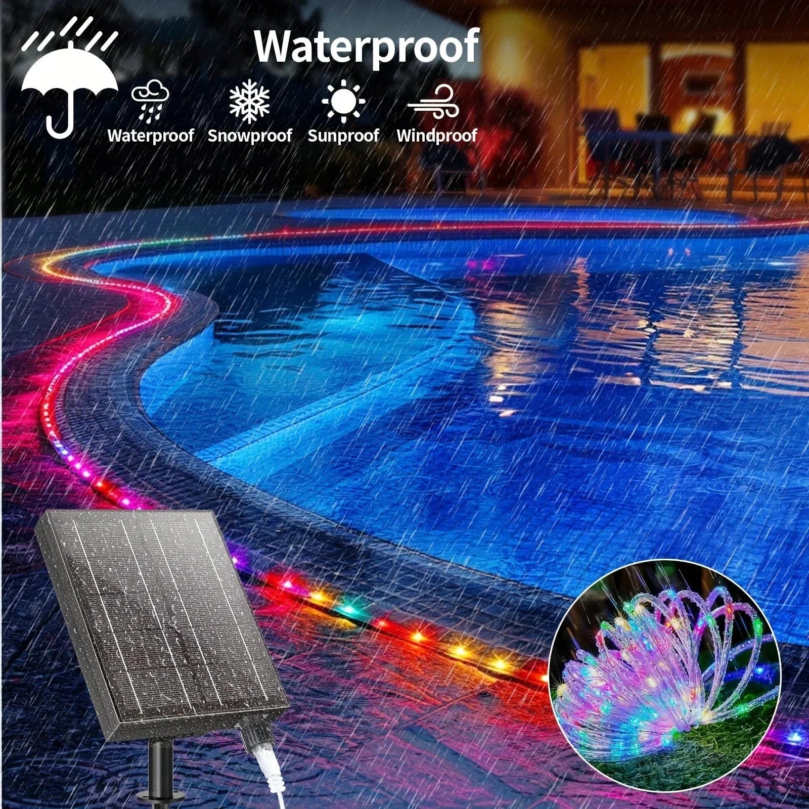 Verthara Solar Powered Rope Light