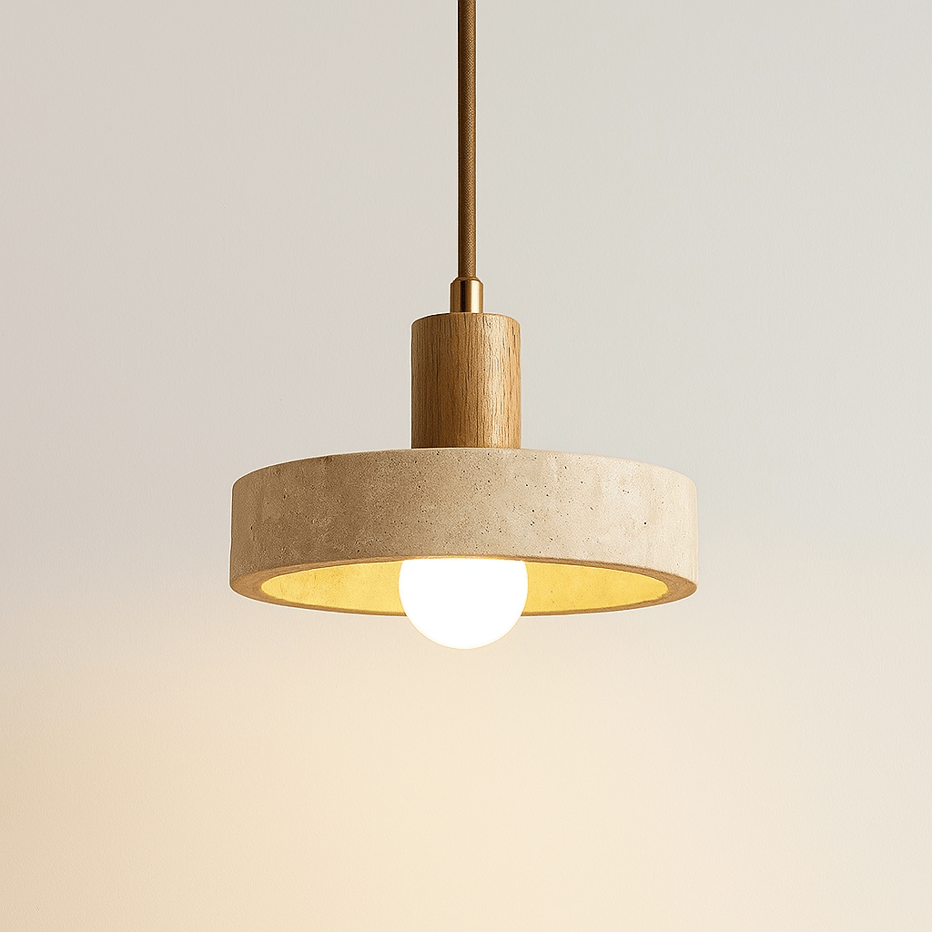 Verthara Stone Pendant Lamp Log Wood C / Warm light 3000K