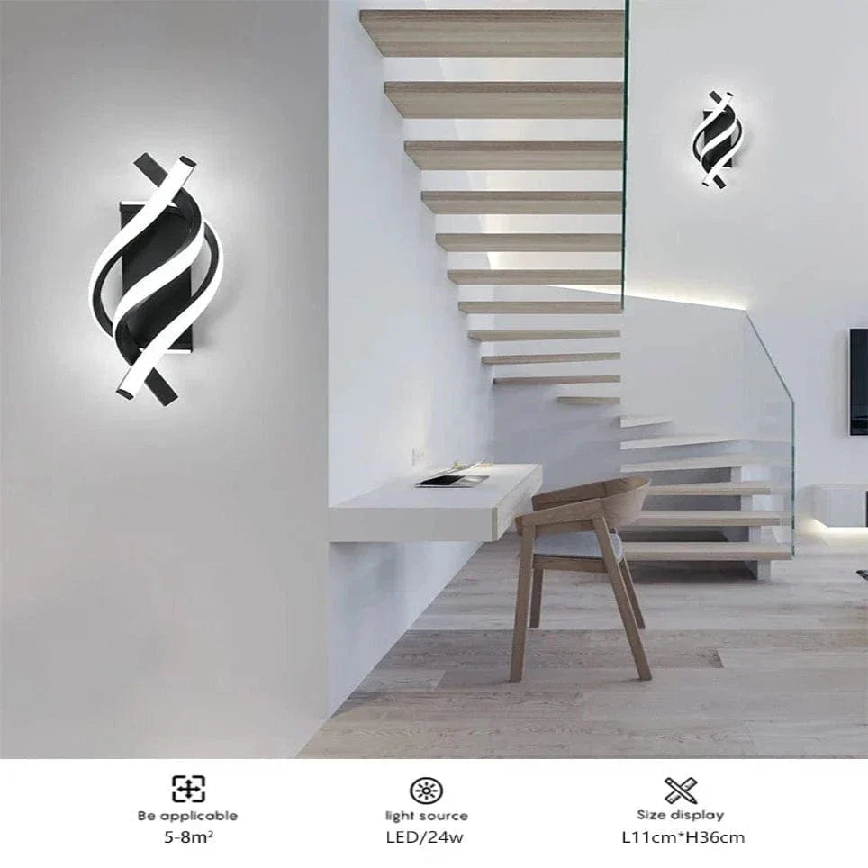 Verthara Triple Curved LED Wall Light