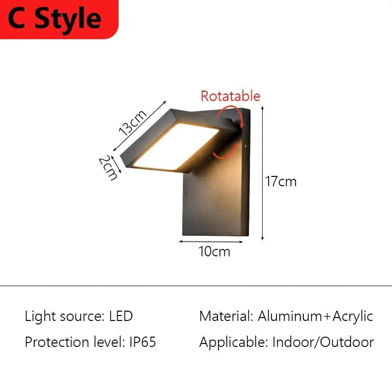 Verthara Ultra-Bright Waterproof Outdoor Wall Light – IP65 Rated Exterior Wall Lantern for Garden, Balcony, and Patio