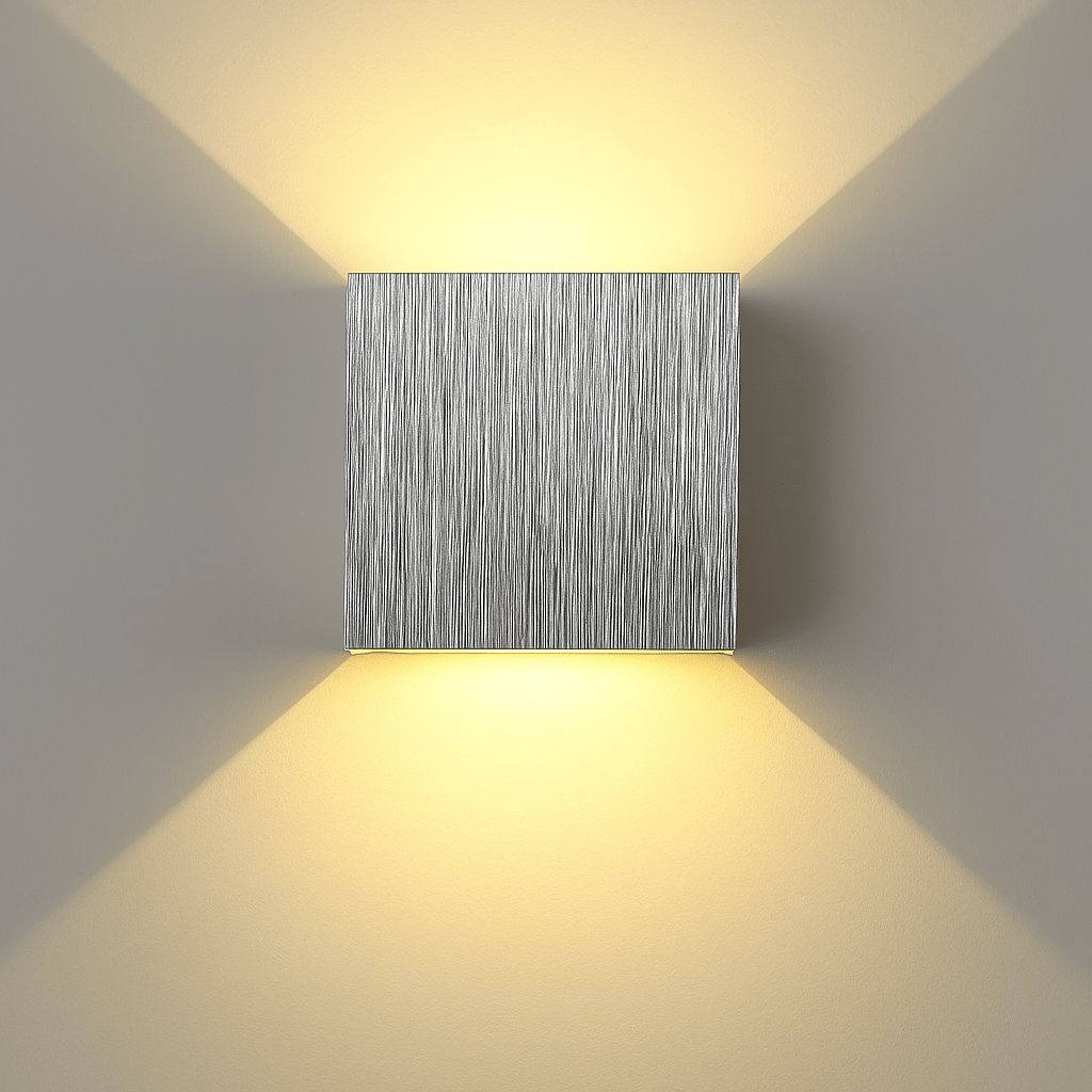 Verthara Up and Down LED Wall Lamp Brushed Silver / Warm White