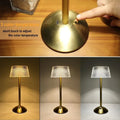 Verthara USB Rechargeable LED Table Lamp – Cordless - Dimmable - Crystal Design - Adjustable Brightness - Ideal For Bedroom - Office - Events