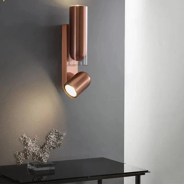 Verthara Vintage Glass Wall Sconce with Rotatable Design for Indoor Bedroom and Aisle Lighting – Available in Black, Rose Gold, Coppery