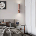 Verthara Vintage Glass Wall Sconce with Rotatable Design for Indoor Bedroom and Aisle Lighting – Available in Black, Rose Gold, Coppery Warm White (2700-3500K) / Rose Gold