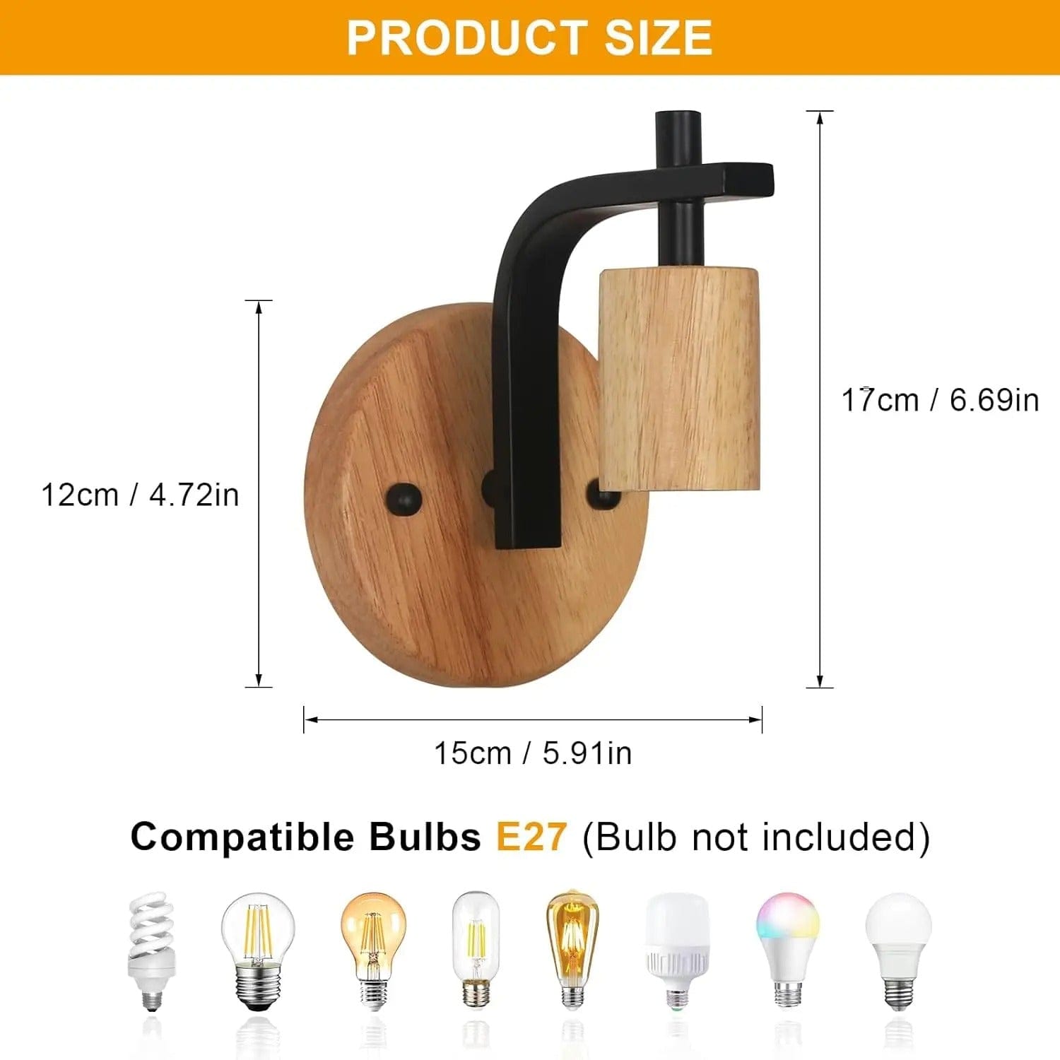 Verthara Vintage Iron Wall Sconces – Surface Mounted Wall Lights – Industrial Style - E27 Base - Indoor Lighting - Durable Iron Construction