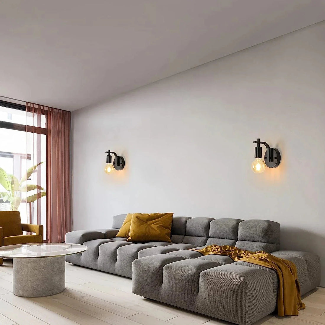 Verthara Vintage Iron Wall Sconces – Surface Mounted Wall Lights – Industrial Style - E27 Base - Indoor Lighting - Durable Iron Construction