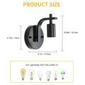 Verthara Vintage Iron Wall Sconces – Surface Mounted Wall Lights – Industrial Style - E27 Base - Indoor Lighting - Durable Iron Construction