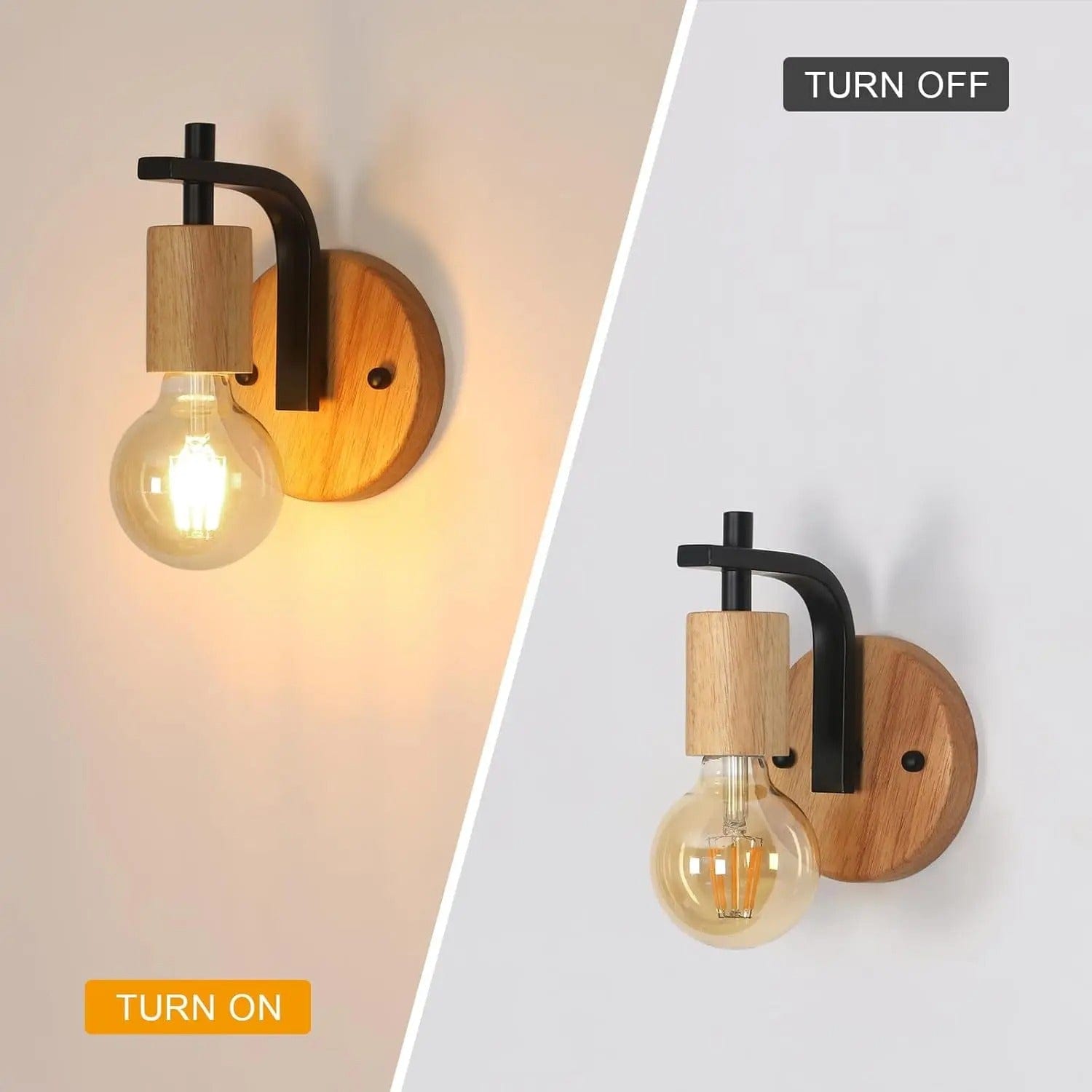 Verthara Vintage Iron Wall Sconces – Surface Mounted Wall Lights – Industrial Style - E27 Base - Indoor Lighting - Durable Iron Construction