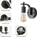 Verthara Vintage Iron Wall Sconces – Surface Mounted Wall Lights – Industrial Style - E27 Base - Indoor Lighting - Durable Iron Construction