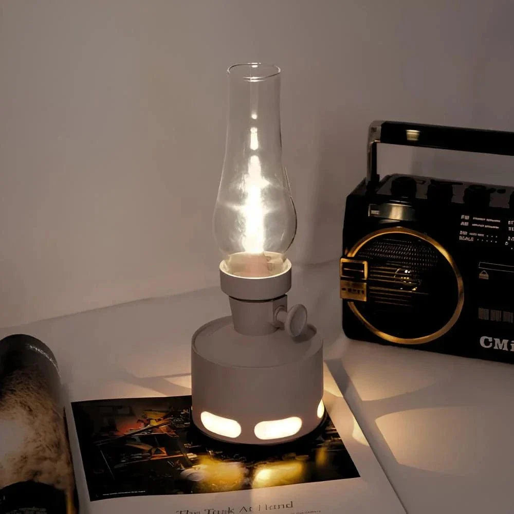Verthara Vintage LED Lantern Rechargeable Table Lamp
