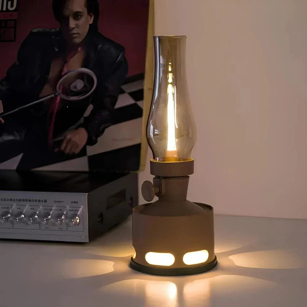 Verthara Vintage LED Lantern Rechargeable Table Lamp