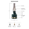 Verthara Vintage LED Lantern Rechargeable Table Lamp