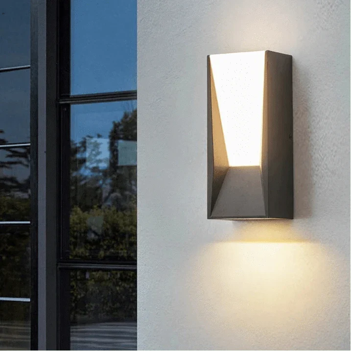 Verthara Waterproof Outdoor Wall Light with PIR Sensor – Durable Aluminum Solar Wall Lantern for Garden and Pathway