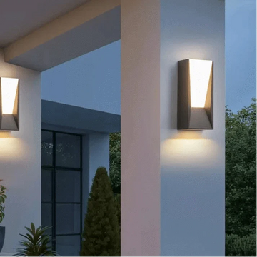 Verthara Waterproof Outdoor Wall Light with PIR Sensor – Durable Aluminum Solar Wall Lantern for Garden and Pathway